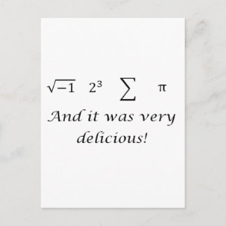 Ik heb wat wiskunde shirt gegeten briefkaart
