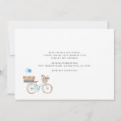 Ik heb Waterverf Blue Bike New Address Moving Aankondiging (Achterkant)