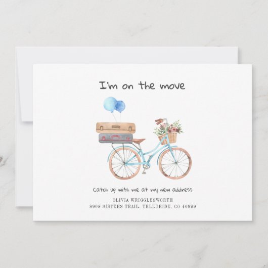 Ik heb Waterverf Chic Moving Announcement verplaat Aankondiging (Voorkant)