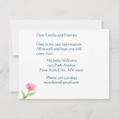 Ik heb Waterverf Floral Budget Move verplaatst Aankondiging (Achterkant)