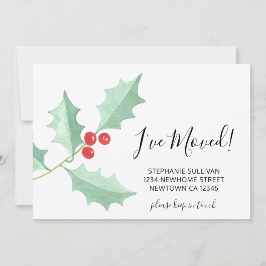 Ik heb Waterverf Holly Kaart van de Aankondiging v (Voorkant)