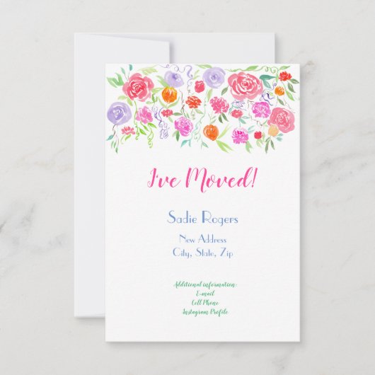 Ik heb Waterverf Rozen aangekondigd Aankondiging (Voorkant)