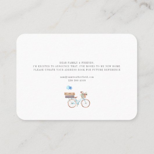 Ik heb Waterverf Verplaatsende Aankondiging Kaart  (Achterkant)