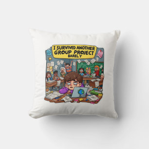 Ik heb weer een groepsproject nauwelijks overleefd kussen