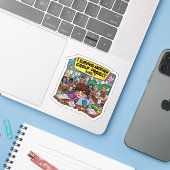 Ik heb weer een groepsproject nauwelijks overleefd sticker (Laptop met iPhone)