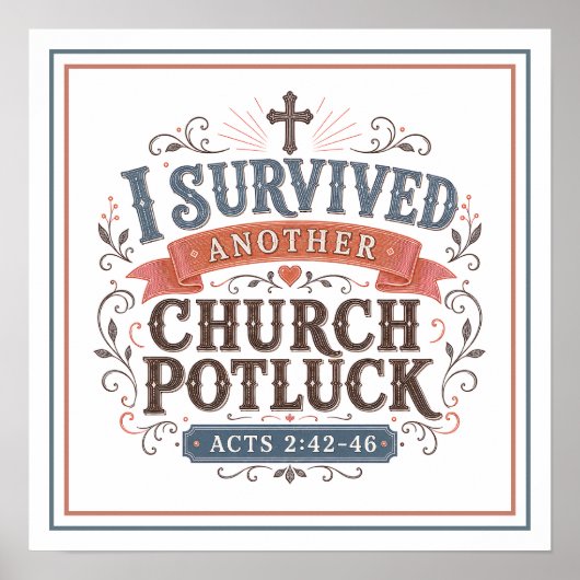 Ik heb weer een kerkbijeenkomst met potluck overle poster (Voorkant)