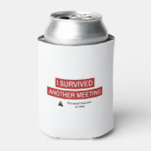 Ik heb weer een vergadering overleefd blikjeskoeler (Blikje Voorkant)