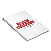 Ik heb weer een vergadering overleefd notitieboek (Rechterzijde)