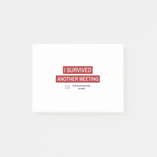 Ik heb weer een vergadering overleefd post-it® notes (Voorkant)