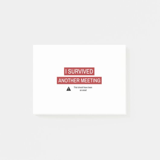 Ik heb weer een vergadering overleefd post-it® notes (Voorkant)