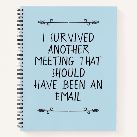 Ik heb weer een ...werkellende overleefd Notitiebo Notitieboek (Voorkant)