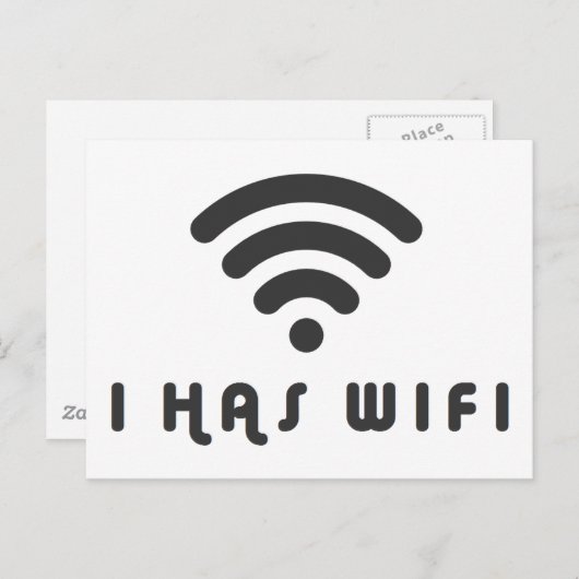 IK HEB WIFI INTERNET BRIEFKAART (Voorkant / Achterkant)