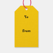 Ik heb wijn gekocht! Gele Labels Cadeaulabel (Achterkant)