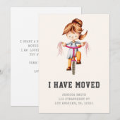 Ik heb wijziging van adres meisje verplaatst aankondiging (Voorkant / Achterkant)