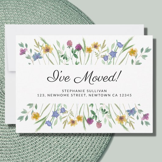 Ik heb Wildflower Moving Aankondiging verplaatst