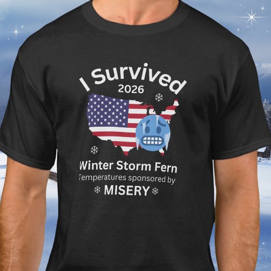Ik heb Winterstorm Fern Grappige Misère Overleefd T-shirt