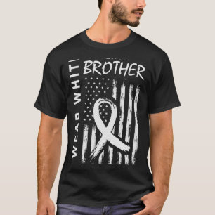 Ik heb wit Draag voor Brother Lung Cancer Awarenes T-shirt