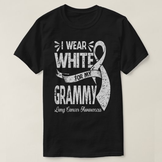 Ik heb wit Draag voor mijn GREMMY Lung Cancer Awar T-shirt (Design voorkant)