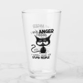 Ik Heb Woedeproblemen Funny Cat Lover Cadeau Glas (Achterkant)