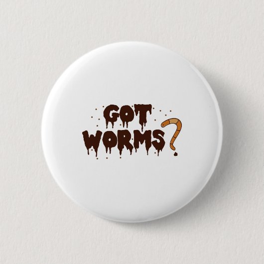 Ik heb wormen! Grappig Halloween Worm Compostering Ronde Button 5,7 Cm (Voorkant)
