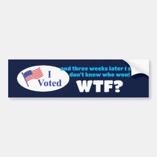Ik heb WTF gestemd? Bumpersticker