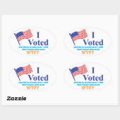 Ik heb WTF gestemd? Ovale Sticker (Vel)