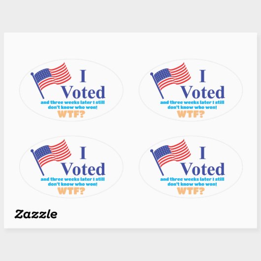 Ik heb WTF gestemd? Ovale Sticker (Vel)