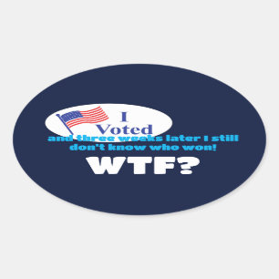 Ik heb WTF gestemd? Ovale Sticker