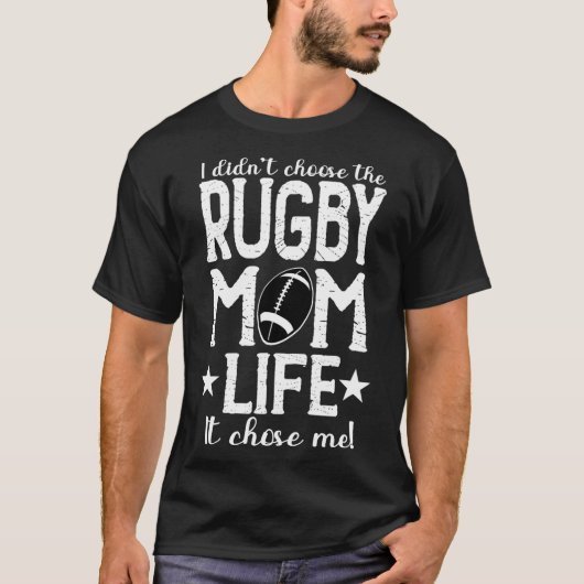Ik heb &x27;t Kiezen het Rugby Mam-leven dat ik ko T-shirt (Voorkant)