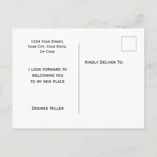 Ik heb Yellow Black Sunflower Announcement bezocht Aankondigingskaart (Achterkant)