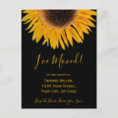 Ik heb Yellow Black Sunflower Announcement bezocht Aankondigingskaart (Voorkant)