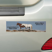 Ik heb zand- en wasbekken in wilde paarden veilig  bumpersticker (Op auto)