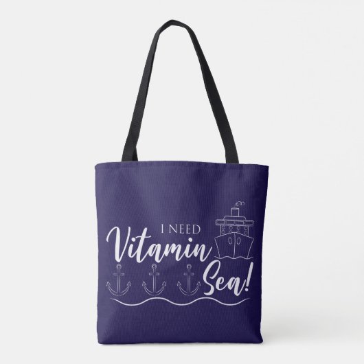 Ik heb Zee nautisch nodig Tote Bag (Achterkant)