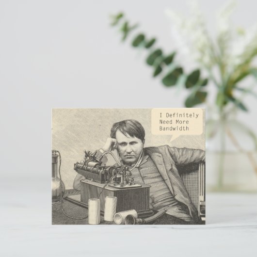 Ik heb zeker meer bandbreedte nodig briefkaart (Staand voorkant)