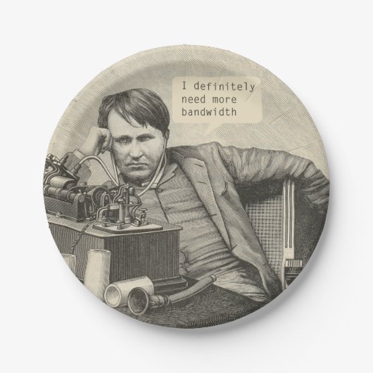 Ik heb zeker meer bandbreedte nodig papieren bordje (Voorkant)