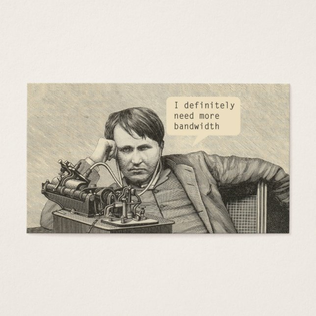 Ik heb zeker meer bandbreedte nodig visitekaartjes (Voorkant)