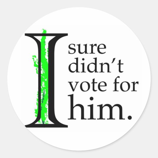 Ik heb zeker niet op hem gestemd Stickers (Voorkant)