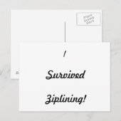 Ik heb ziplining overleefd. briefkaart (Voorkant / Achterkant)