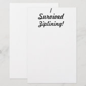 Ik heb ziplining overleefd. briefpapier (Voorkant / Achterkant)