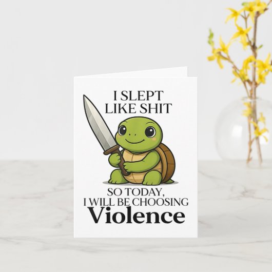 Ik heb zo geslapen dat ik vandaag voor geweld zal kaart (Gele Bloem)