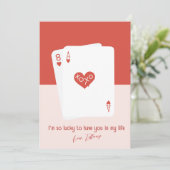 Ik heb zo veel geluk dat ik jou heb Plat kerstkaar Feestdagenkaart (Staand voorkant)