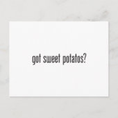Ik heb zoete aardappelen briefkaart (Voorkant)