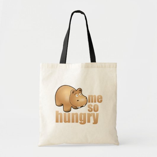 Ik heb zo'n hongerige grappige hippo herbruikbare  tote bag (Voorkant)