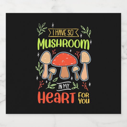 Ik heb zo'n paddenstoel in mijn hart bier etiket (Enkel label)