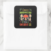 Ik heb zo'n paddenstoel in mijn hart vierkante sticker (Tas)