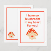 "Ik heb zo'n paddenstoel in mijn hart voor jou" Li Notitiekaartje (Voorkant / Achterkant)