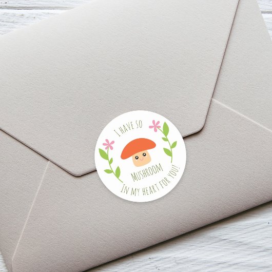 Ik heb zo'n paddenstoel in mijn hart voor jullie H Ronde Sticker