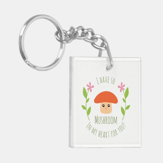 Ik heb zo'n paddenstoel in mijn hart voor jullie H Sleutelhanger (Voorkant Links)