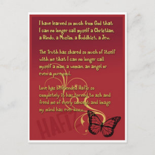 Ik heb zoveel geleerd van godgedicht door Hafiz Briefkaart