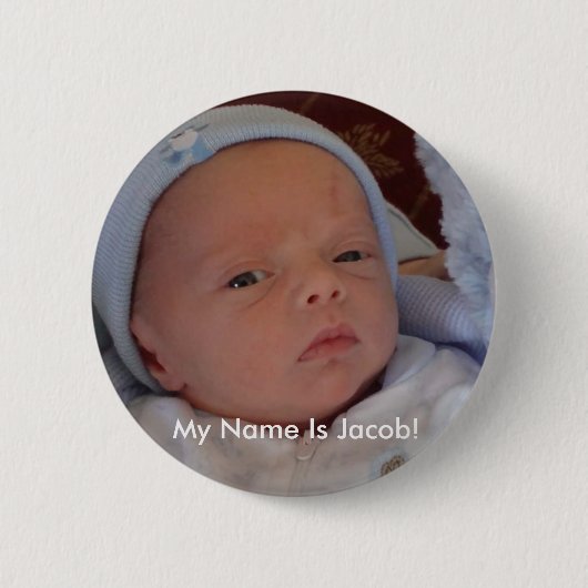 Ik heet Jacob. Ronde Button 5,7 Cm (Voorkant)